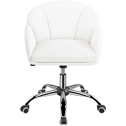 Chaise de bureau pivotante et roulante moderne Yaheetech, idéale pour le maquillage et le bureau à domicile.