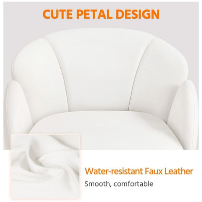 Chaise de bureau pivotante et roulante moderne Yaheetech, idéale pour le maquillage et le bureau à domicile.