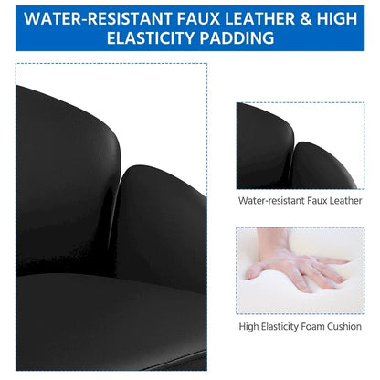 Chaise de bureau pivotante et roulante moderne Yaheetech, idéale pour le maquillage et le bureau à domicile.