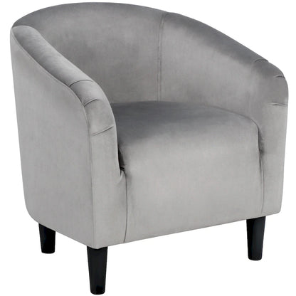 Fauteuil club Yaheetech avec accoudoirs décoratifs, style contemporain