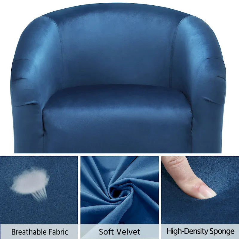 Fauteuil club Yaheetech avec accoudoirs décoratifs, style contemporain