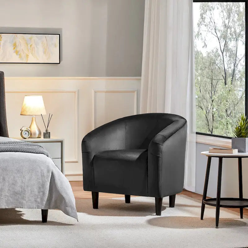 Fauteuil club Yaheetech avec accoudoirs décoratifs, style contemporain