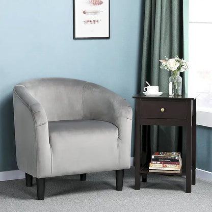Fauteuil club Yaheetech avec accoudoirs décoratifs, style contemporain