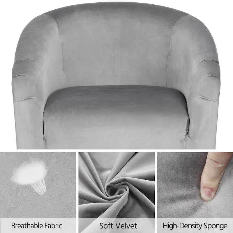 Fauteuil club Yaheetech avec accoudoirs décoratifs, style contemporain