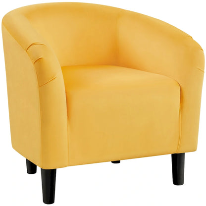 Fauteuil club Yaheetech avec accoudoirs décoratifs, style contemporain
