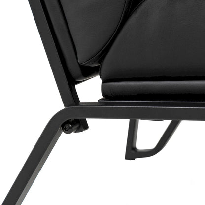 Fauteuil d'appoint moderne et confortable Glitzhome 26,75 po en cuir PU avec structure en métal
