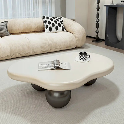 Table basse moderne de 48 pouces, en forme de nuage, en bois