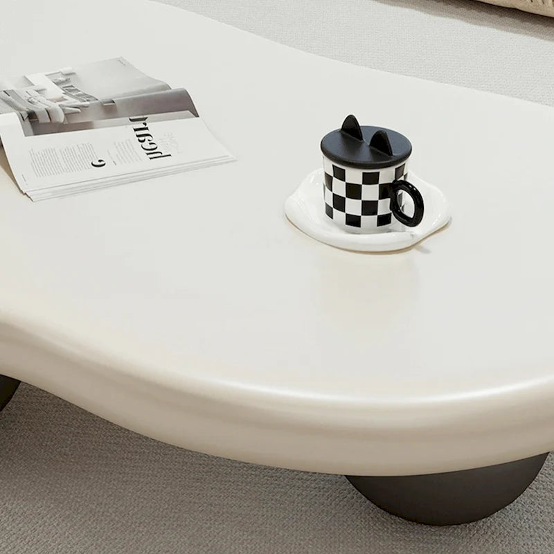 Table basse moderne de 48 pouces, en forme de nuage, en bois