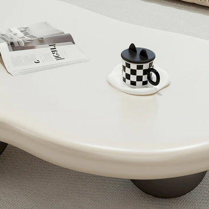 Table basse moderne de 48 pouces, en forme de nuage, en bois