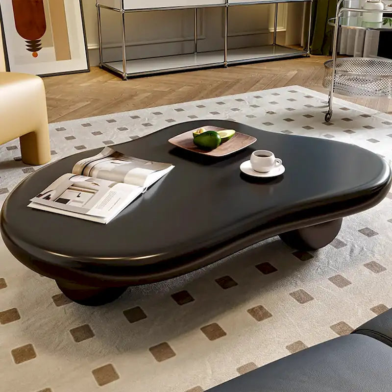 Table basse moderne de 48 pouces, en forme de nuage, en bois