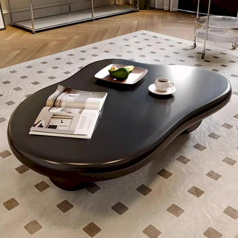 Table basse moderne de 48 pouces, en forme de nuage, en bois