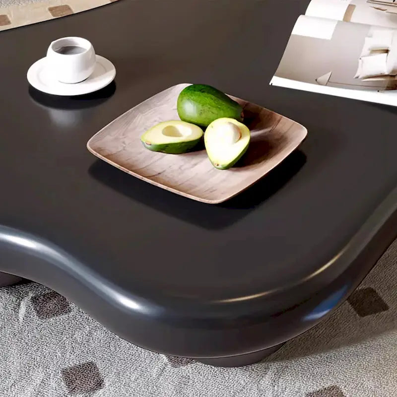 Table basse moderne de 48 pouces, en forme de nuage, en bois