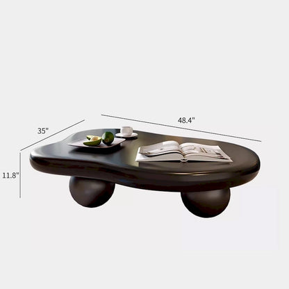 Table basse moderne de 48 pouces, en forme de nuage, en bois