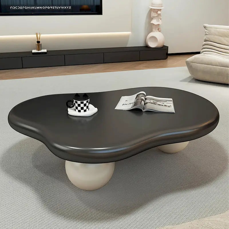 Table basse moderne de 48 pouces, en forme de nuage, en bois