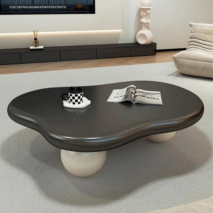 Table basse moderne de 48 pouces, en forme de nuage, en bois