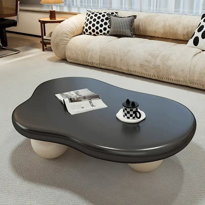 Table basse moderne de 48 pouces, en forme de nuage, en bois