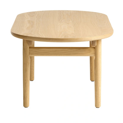 Table basse ovale Rye Studio style moderne du milieu du siècle, chêne naturel - 70 cm (L) x 130 cm (l) x 45 cm (H)