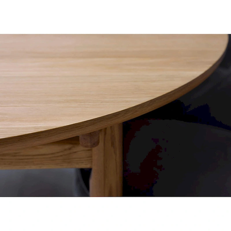 Table basse ovale Rye Studio style moderne du milieu du siècle, chêne naturel - 70 cm (L) x 130 cm (l) x 45 cm (H)