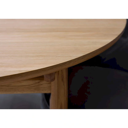 Table basse ovale Rye Studio style moderne du milieu du siècle, chêne naturel - 70 cm (L) x 130 cm (l) x 45 cm (H)