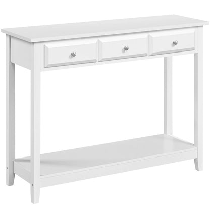 Console Yaheetech à 3 tiroirs avec étagère de rangement