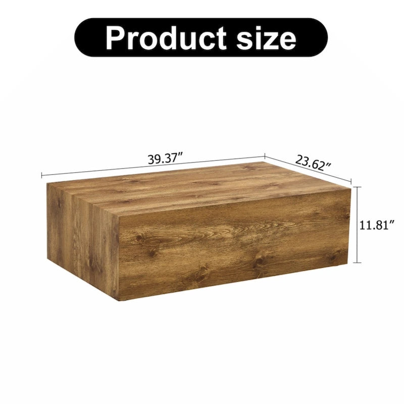 Table basse moderne en MDF avec motif imitation bois - design élégant et durable