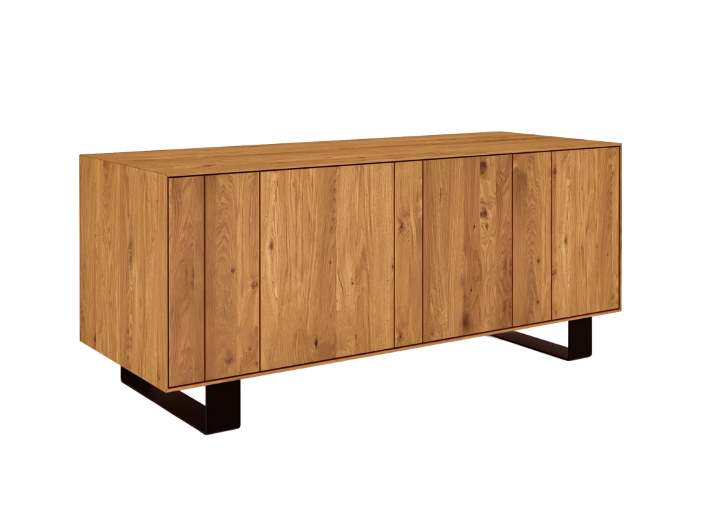 Commode en bois effet chêne, naturel