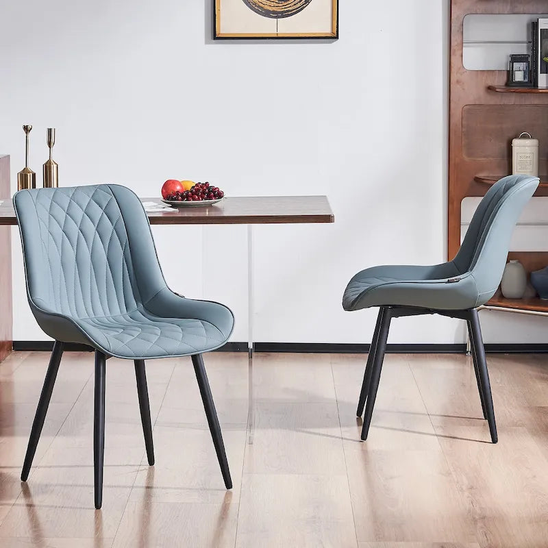 Ensemble de 2 chaises de salle à manger modernes rembourrées