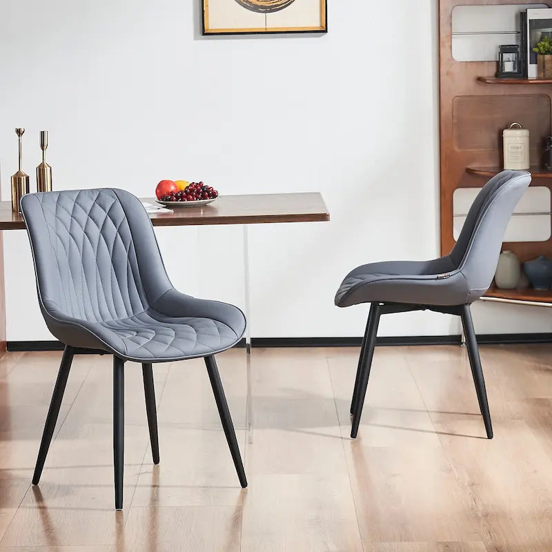 Ensemble de 2 chaises de salle à manger modernes rembourrées