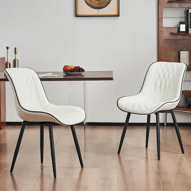 Ensemble de 2 chaises de salle à manger modernes rembourrées