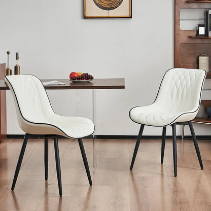 Ensemble de 2 chaises de salle à manger modernes rembourrées