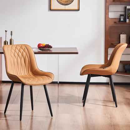 Ensemble de 2 chaises de salle à manger modernes rembourrées