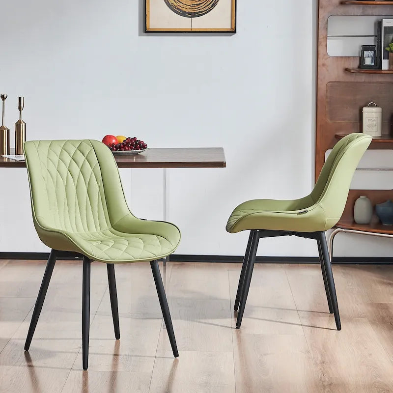 Ensemble de 2 chaises de salle à manger modernes rembourrées