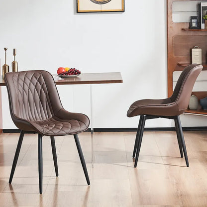Ensemble de 2 chaises de salle à manger modernes rembourrées