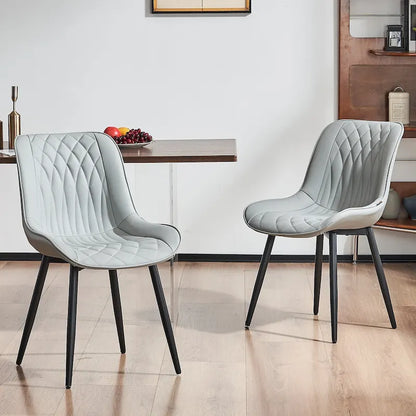 Ensemble de 2 chaises de salle à manger modernes rembourrées