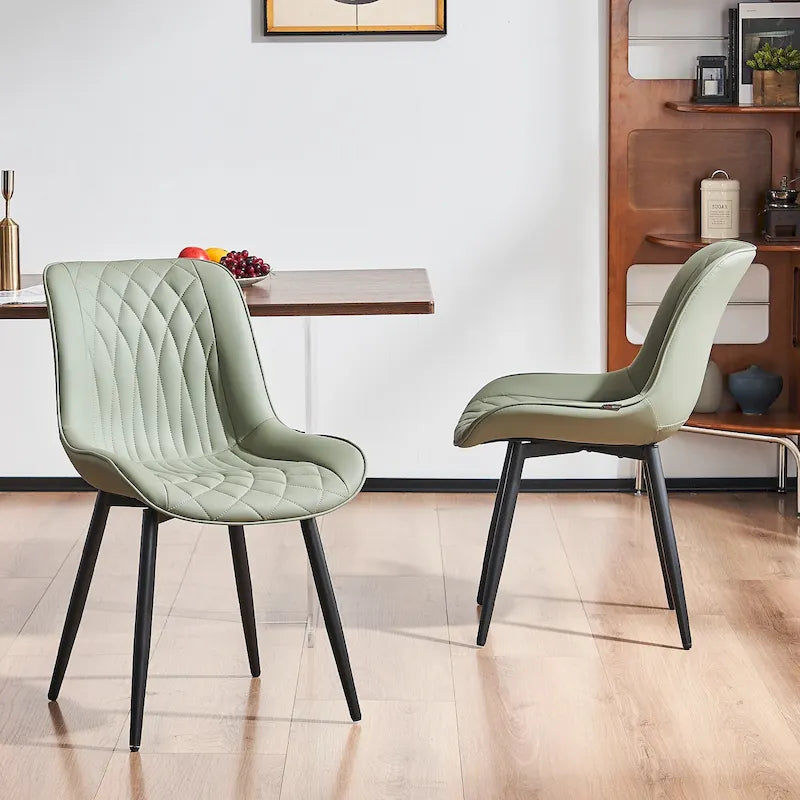 Ensemble de 2 chaises de salle à manger modernes rembourrées