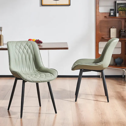 Ensemble de 2 chaises de salle à manger modernes rembourrées