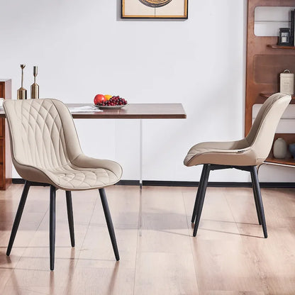 Ensemble de 2 chaises de salle à manger modernes rembourrées