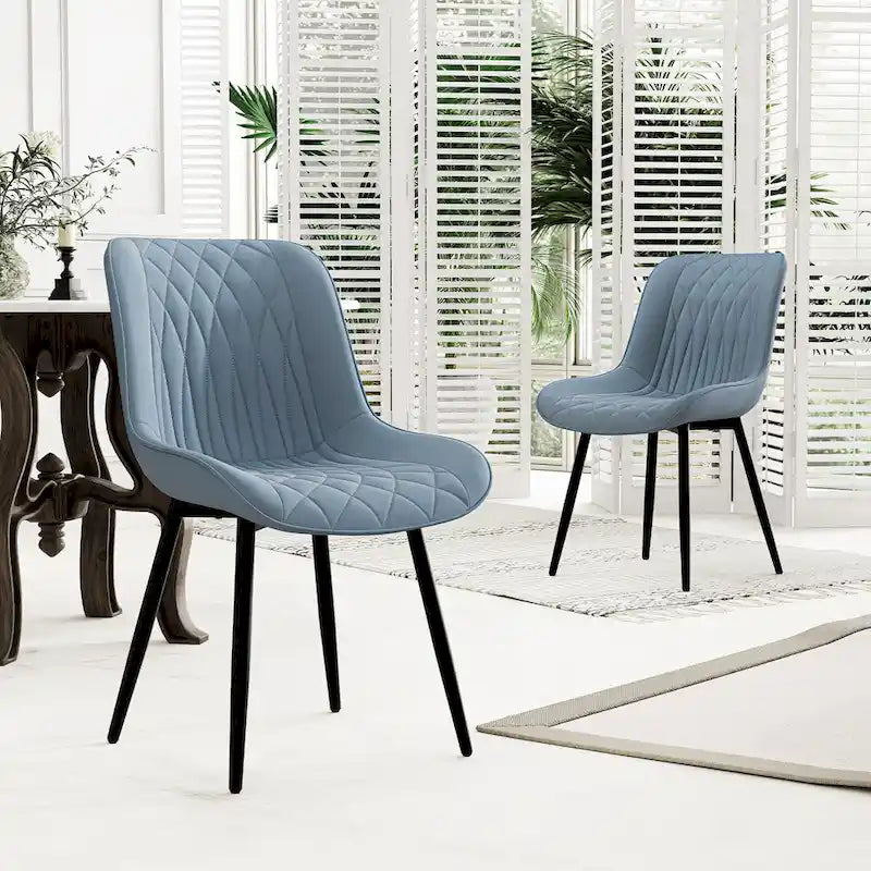 Ensemble de 2 chaises de salle à manger modernes rembourrées