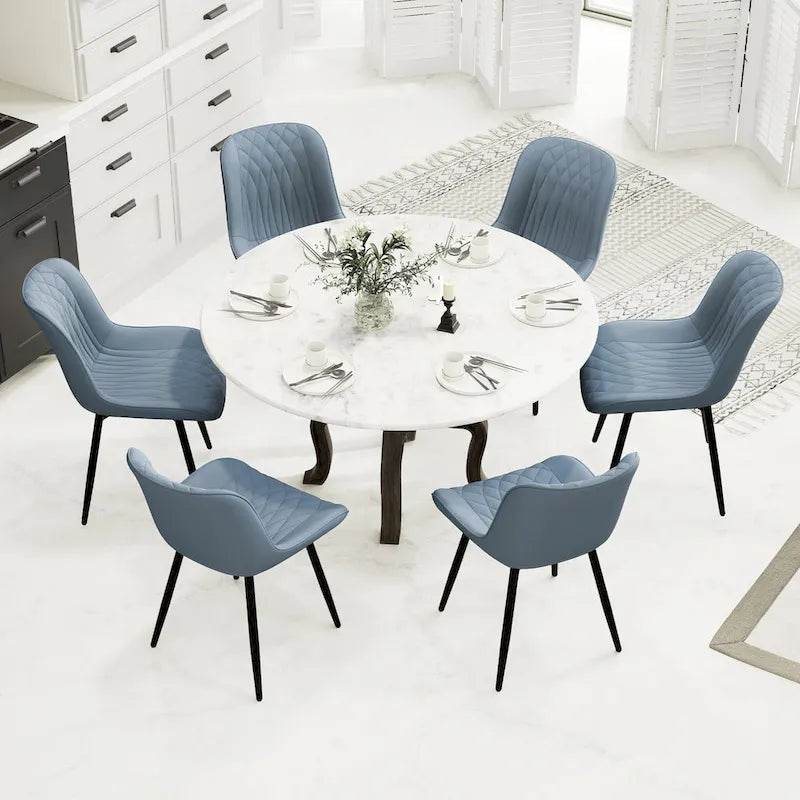 Ensemble de 2 chaises de salle à manger modernes rembourrées