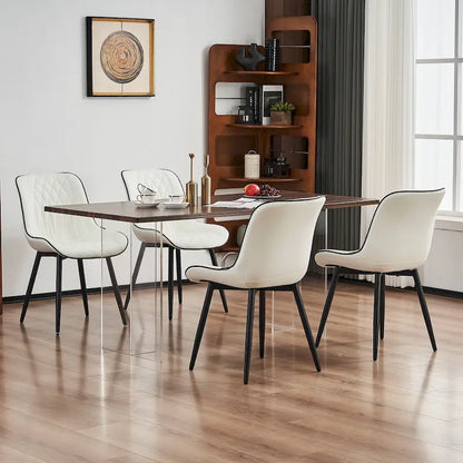 Ensemble de 2 chaises de salle à manger modernes rembourrées