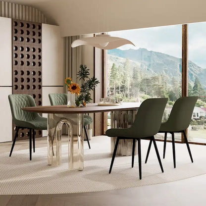 Ensemble de 2 chaises de salle à manger modernes rembourrées