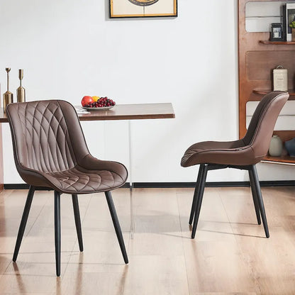 Ensemble de 2 chaises de salle à manger modernes rembourrées