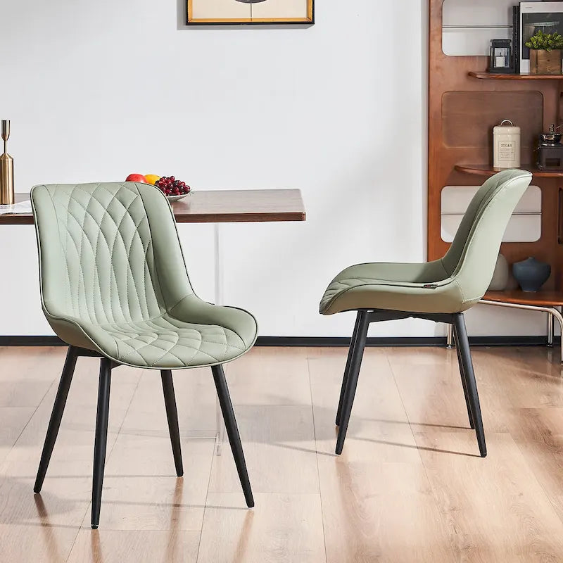 Ensemble de 2 chaises de salle à manger modernes rembourrées