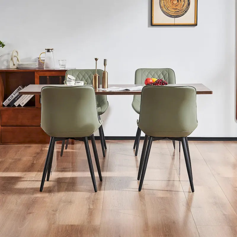 Ensemble de 2 chaises de salle à manger modernes rembourrées