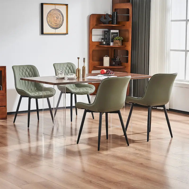 Ensemble de 2 chaises de salle à manger modernes rembourrées