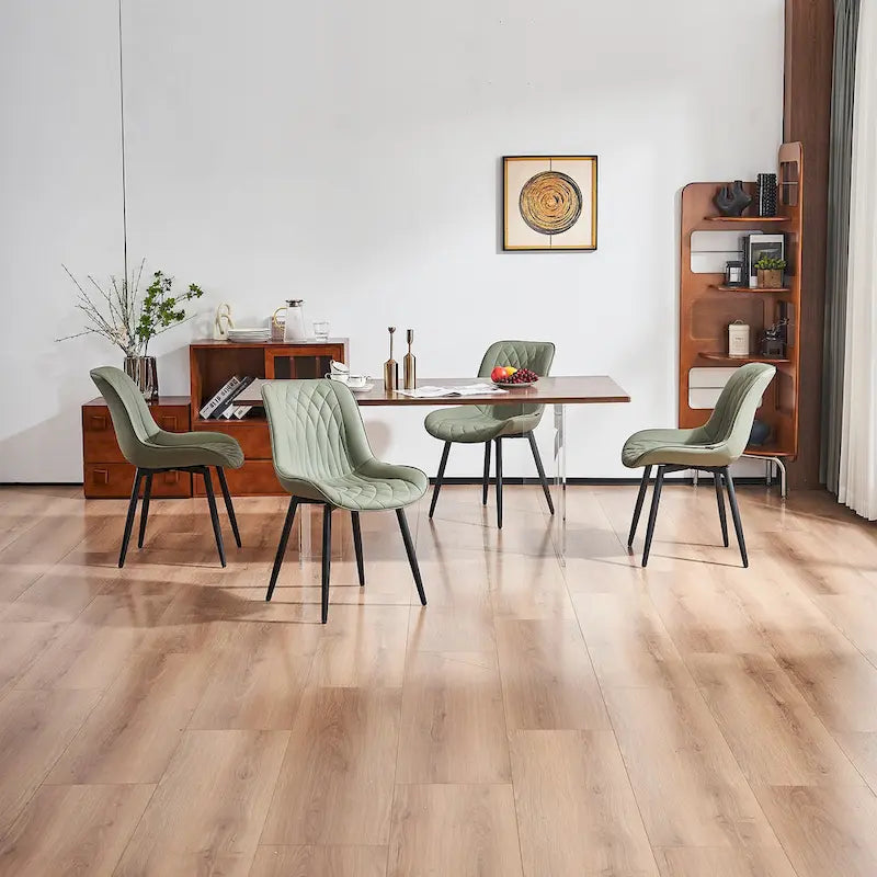 Ensemble de 2 chaises de salle à manger modernes rembourrées