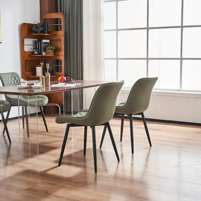 Ensemble de 2 chaises de salle à manger modernes rembourrées
