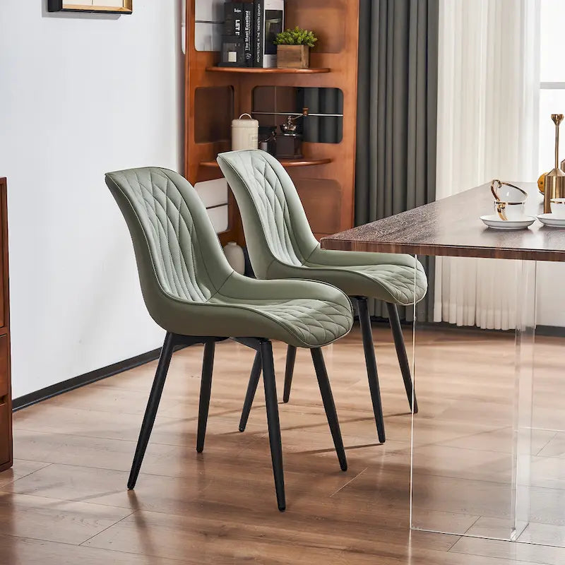 Ensemble de 2 chaises de salle à manger modernes rembourrées