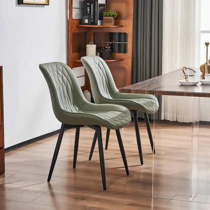 Ensemble de 2 chaises de salle à manger modernes rembourrées