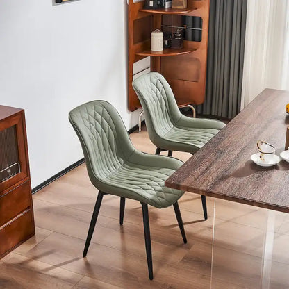 Ensemble de 2 chaises de salle à manger modernes rembourrées